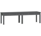 Banco de jardín muebles de exterior para terraza terraza de 2 plazas 159,5 x 44 x 45 cm madera maciza de pino gris 02_0011783