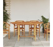 Vidaxl mesa de jardín extensible madera maciza teca 110-160x80x75 cm