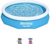 Bestway piscina hinchable adulto aro con depurador 305x66 cm jardin 57458