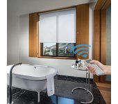 Easydeco - estor enrollable a motor a batería daylight translúcido (crudo, 120_x_250_cm) | tamaño tela 116,5 x 250 cm