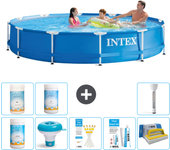 Paquete de piscina - intex - alrededor - 366x366x76 cm + accesorios