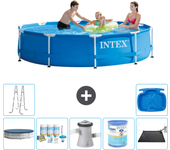 Paquete de piscina - intex - alrededor - 305x305x76 cm + accesorios a1488