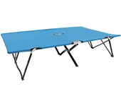 Maison exclusive - tumbona doble plegable acero azul