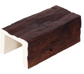 Viga imitación madera 16cm de ancho x 13cm de alto x 3m de largo color nogal oscuro decorativa de poliuretano vu0002-no