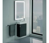 Espejo de baño rectangular con luz led - botón touch de encendido y antivaho - luz blanca fría (5700k) - 40 x 70cm | modelo altea touch