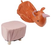 Reposapiés con forma de animal bonito, cojín acolchado suave que evita resbalones, taburetes pequeños para niños y adultos (