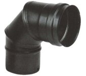 Codo inoxidable 90° 10 pellets negros 300 maral