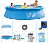 Paquete de piscina - intex - alrededor - 305x305x76 cm + accesorios a534