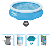 Paquete de piscina - bestway - alrededor - 305x305x76 cm + accesorios cb67