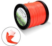 Hilo de corte de nailon 100m hilo redondo 2,7 mm pentáculo naranja