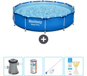 Paquete de piscina - bestway - alrededor - 305x305x76 cm + accesorios cb58