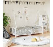 Maison exclusive - estructura de cama para niños madera de pino blanco 80x160 cm
