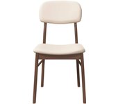 Pack 2 uds sillas de comedor | silla de cocina con cojines madera maciza marrón caucho cfw64616