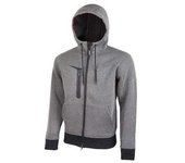 U-power pe119gm-2xl - sudadera de felpa con cremallera y capucha gama performance modelo tasty grey meteorite talla 2xl