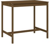 Mesa de jardín marrón miel 121x82,5x110 cm madera maciza de pino