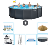 Paquete de piscina - intex - alrededor - 478x478x124 cm + accesorios a2733