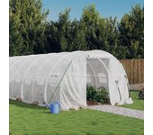 Invernadero con estructura de acero blanco 36 m2 12x3x2 m