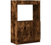 Aparador | aparador de comedor | armario de cocina de madera de ingeniería roble ahumado 63x33x100 c cfw89434
