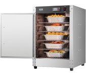 Vevor armario calentador 5 niveles, estufa comercial con bandeja de agua, calienta platos acero inox, puerta simple y estantes ajustables, restaurante