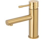 Valaz grifo de lavabo monomando acabado maneta luxury dorado cepillado - serie birim