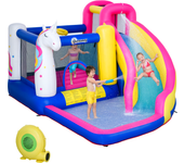 Castillo inflable infantil outsunny tela oxford, poliéster multicolor 360x305x210 cm