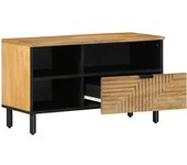 Mueble de tv | mueble de salón | mesa de tv madera maciza de mango marrón 80x33x46 cm cfw92703