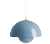 Lámpara de araña, lámpara colgante moderna, lámpara de techo colgante con bombilla, lámparas decorativas, luz cálida, 23 cm (azul)