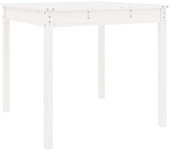 Mesa de jardín madera maciza de pino blanco 82,5x82,5x76 cm
