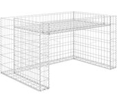 Cobertizo de cortacésped con arriate alambre acero 110x80x60 cm