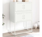 Maison exclusive - aparador de acero blanco 68,5x38,5x107 cm