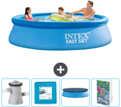 Paquete de piscina - intex - alrededor - 305x305x76 cm + accesorios cb108