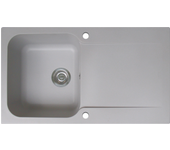 Lisse fregadero reversible 1 cubeta 1 escurridor en resina gris