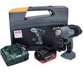 Steinel mobile heat mh 3 pistolet à air chaud sans fil, 18 v 300 / 500 °c cas + 1x batterie 8 ah + chargeur + coffret (066604)