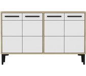 Mueble tv stria roble zafiro blanco