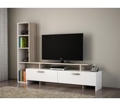 Mueble tv con estante şimal córdoba blanco