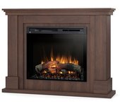 Luena - chimenea de suelo eléctrica independiente con led - roble - 28' - 125 x 95 x 31