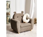 Beliani sillón infantil maribo bouclé marrón
