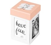 Caja regalo sorpresa con foto, caja explosión blanca