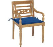 Sillas batavia 8 unidades madera maciza de teca con cojines