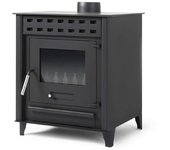 Estufa de leña clásica modelo b 12.6 kw con salida de humos trasera | chimenea rústica para salón