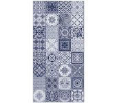 Panorama alfombra vinílica hidráulica níjar azul 40x80 cm - alfombra cocina vinilo - alfombra salón antideslizante e ignífuga