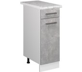 Vicco mueble bajo de cocina r-line, hormigón, 30 cm , et mármol