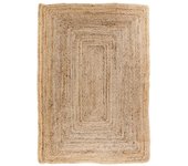 Alfombra rectangular bombay, yute, marrón, epikasa