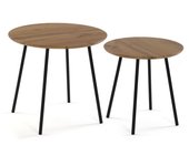 Juego de 2 mesas versa metal madera mdf 50 x 49 x 50 cm (2 unidades)