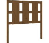 Cabecero de cama madera maciza pino marrón miel 105,5x4x100 cm