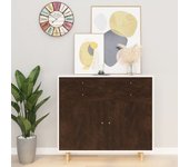 Vidaxl láminas autoadhesivas para muebles pvc roble oscuro 500x90 cm