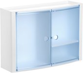 Armario de baño horizontal azul (46x155x32)