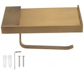 Soporte para papel de cocina de estilo antiguo, soporte para papel de cocina estable flotante de cobre puro montado en la pared con estante para cocin