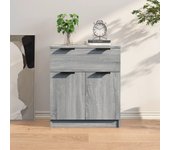Aparador | aparador de comedor | armario de cocina de madera contrachapada gris sonoma 60x30x70 cm cfw30925
