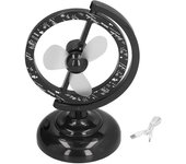 Ventilador usb mini negro rotación de 90 grados fuerte viento refrigeración escritorio mesa de oficina